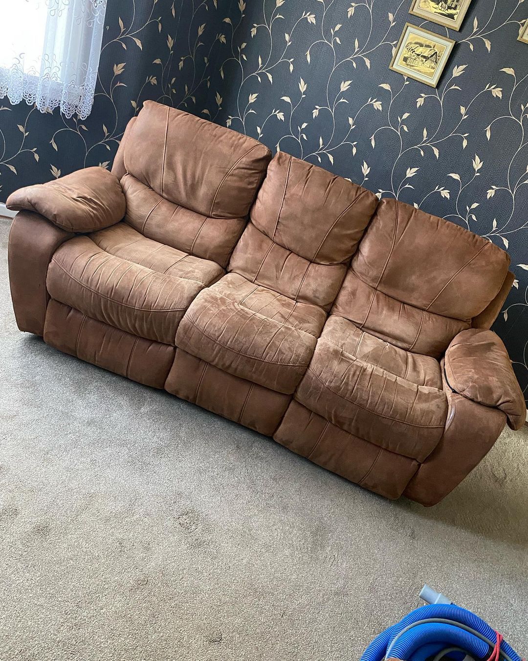 Microfiber Recliner Restoration before